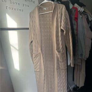 Fashion Nova long Cable Knit Cardigan